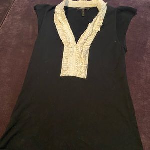 BCBG black & white dress shirt